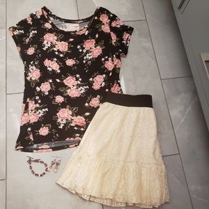 Rose Patterned Top